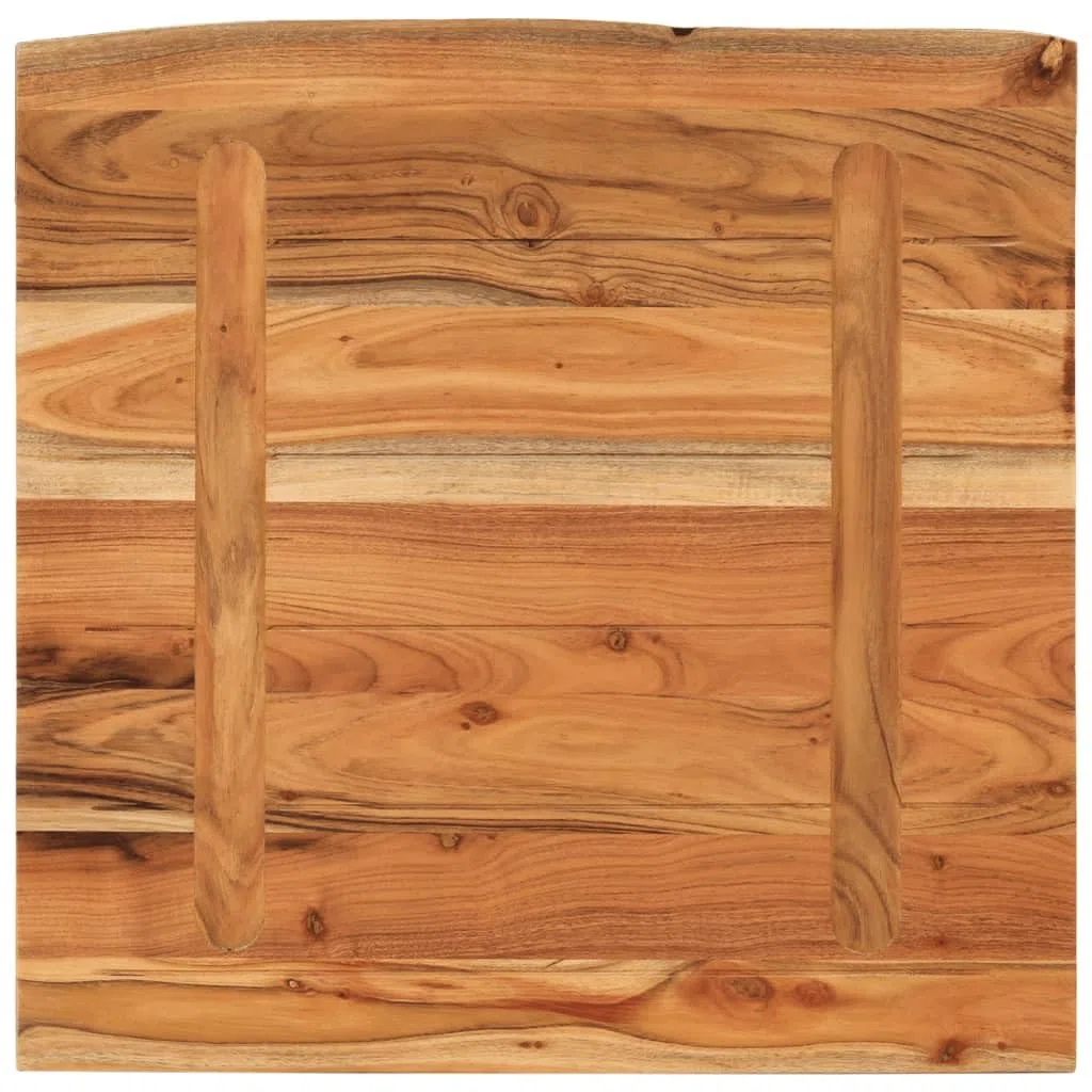 ShGaxin Piano Bagno 60x60x2,5 cm Quadrato Legno Massello di Acacia,Piano Bagno,Top Bagno Piano per Lavabo da Appoggio,Piano Lavabo Bagno-370258