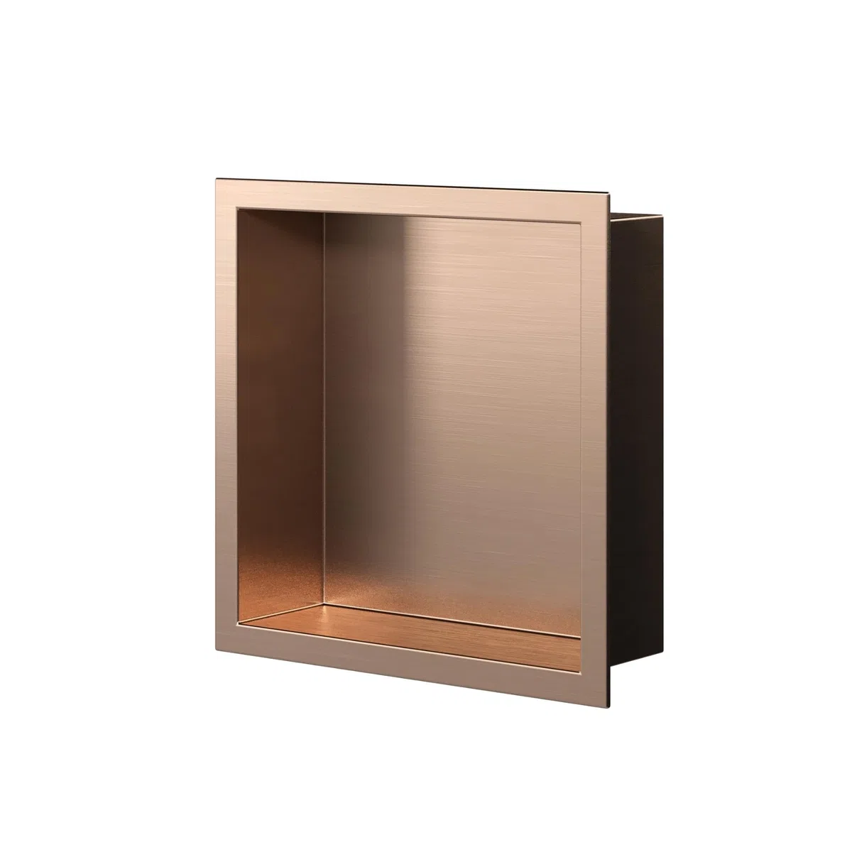 Eviso InoxDesign Nicchia Doccia da Incasso in Acciaio Inox 304, Mensola a Muro per Bagno Moderna con Pendenza del 2% per Drenaggio Acqua, Design Minimalista per Doccia e Vasca, Finitura Spazzolata