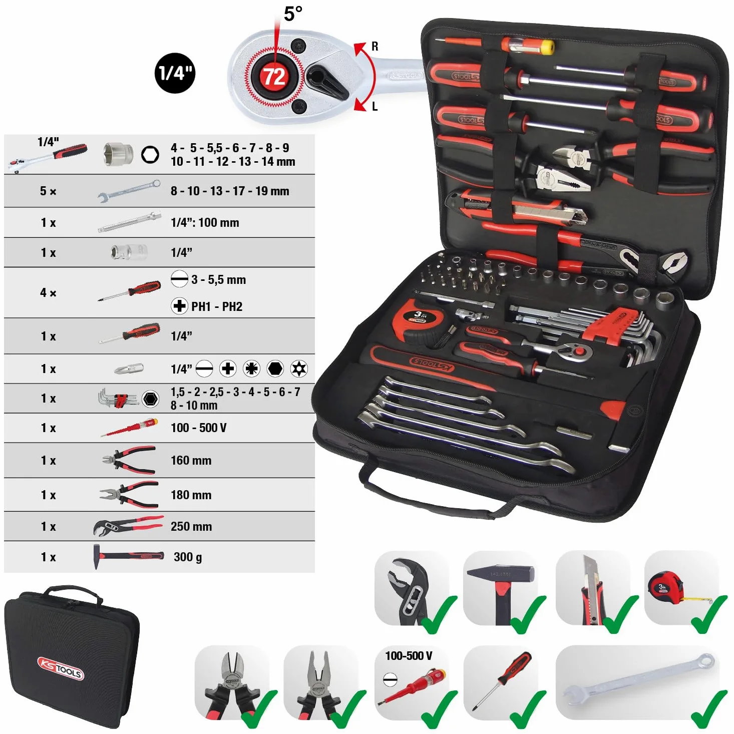 KS TOOLS Borsa attrezzi 917.0062