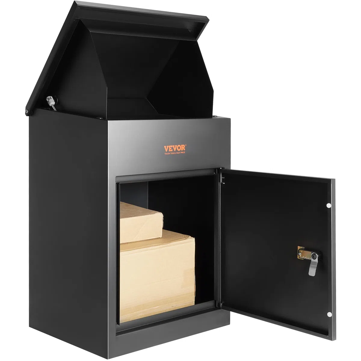 VEVOR Cassetta Postale per Pacco da Parete in Acciaio Zincato con Serratura a Codici 44x35x58,3 cm Capacità Carico 15-20 kg, Cassetta Murale per Pacchi Dimensioni max. per Pacco da 35,5x11,5x19,2 cm