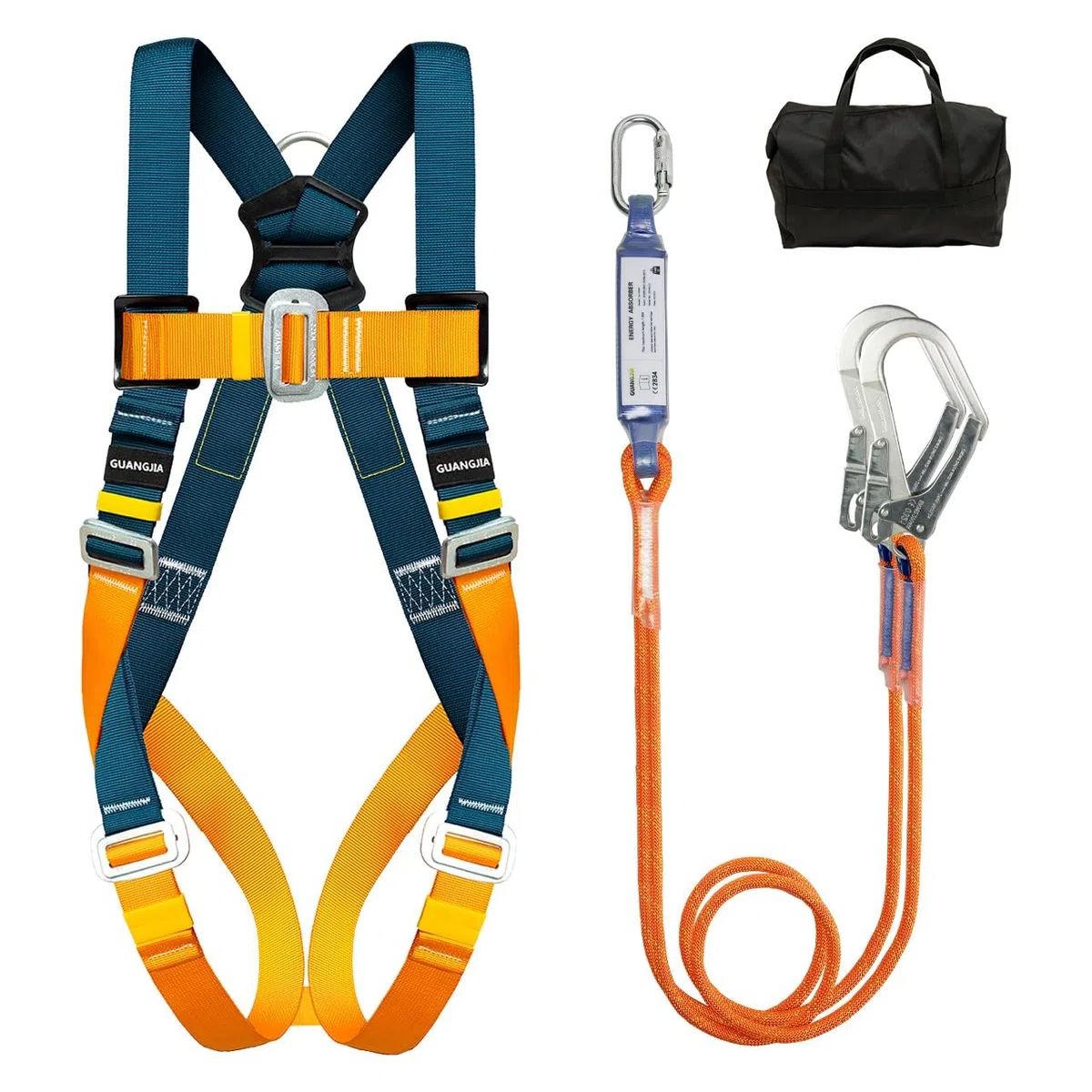 DIJJIG Imbracatura di sicurezza a 5 punti, regolabile, anti caduta, per salvataggio antincendio, espansione, allenamento, ad alta quota, arrampicata, multiuso, certificato CE