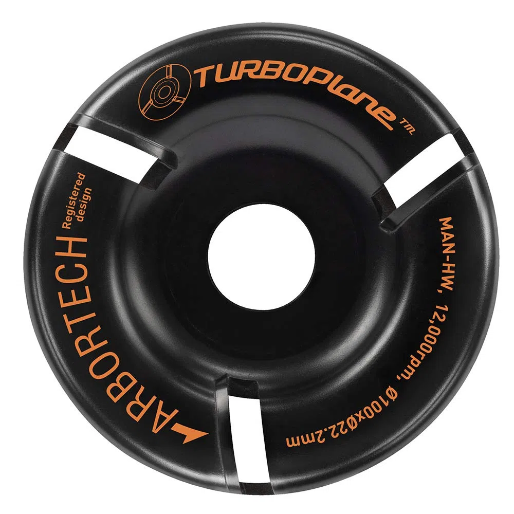 ARBORTECH TURBO Plane | Fresa a disco in metallo duro con Ø 100 mm per smerigliatrice angolare per la lavorazione del legno| IND.FG.400