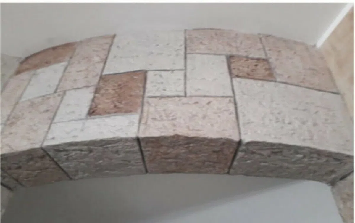 RULLO per intonaco muro cemento stampato PIETRA roccia Decorative TEXTURE ROLLER, modello "Roccia Alpina", cm 17,5x9 circa