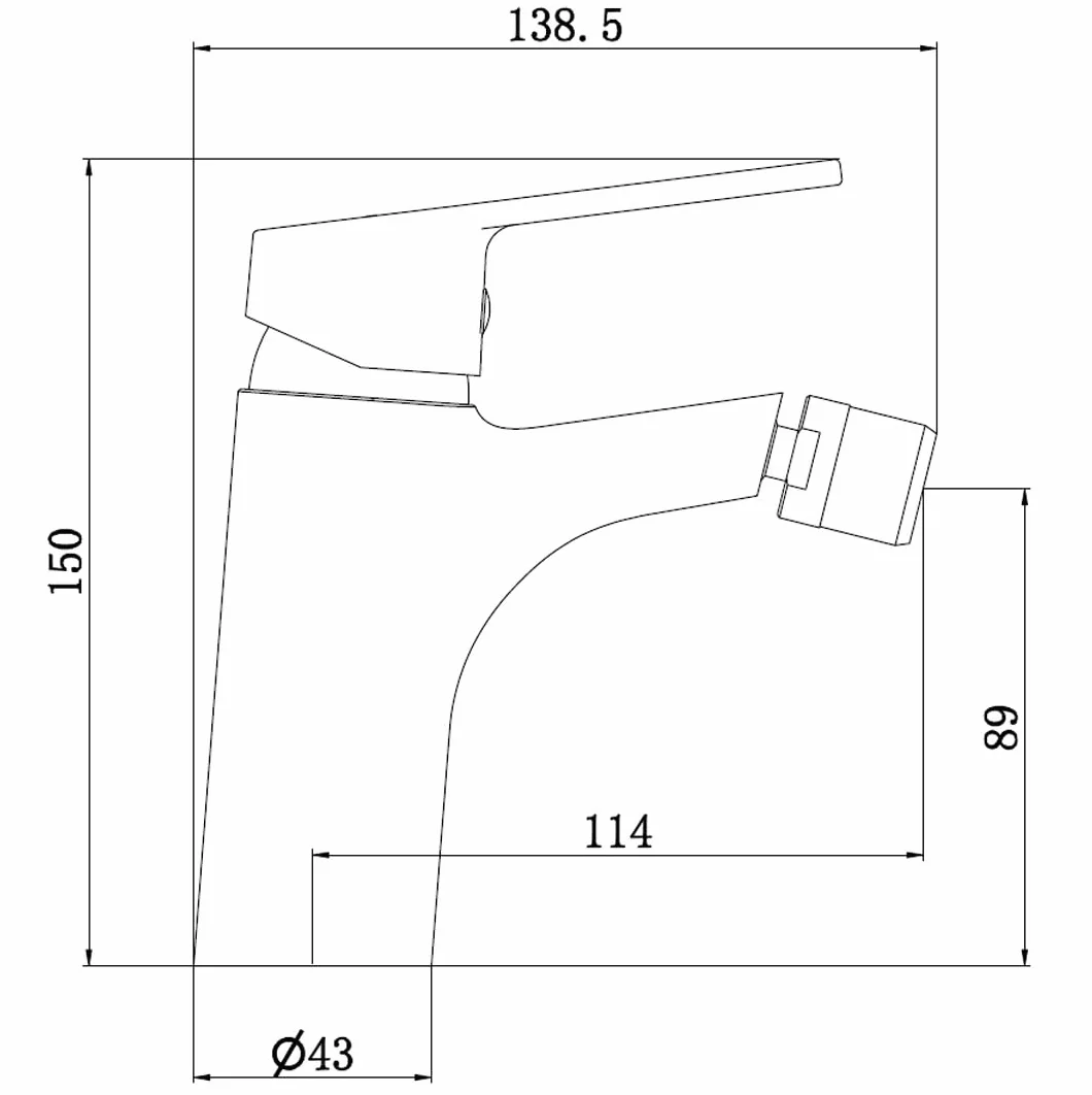 Essebagno Full rubinetto per bidet bianco