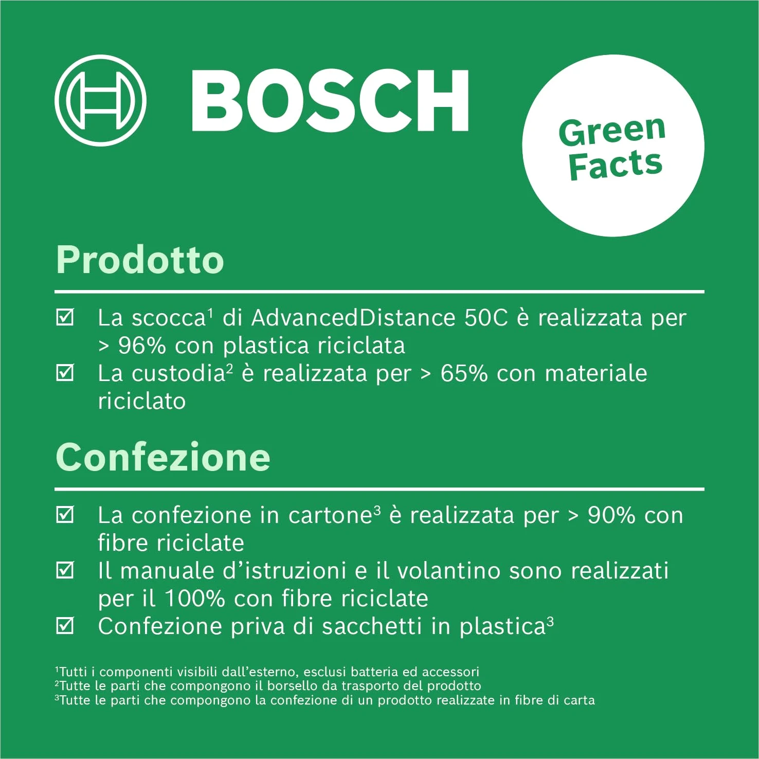 Bosch AdvancedDistance 50C distanziometro laser (misura distanze con precisione fino a 50 m, display touch, funzioni di misurazione con assistenza integrata, in cartone)