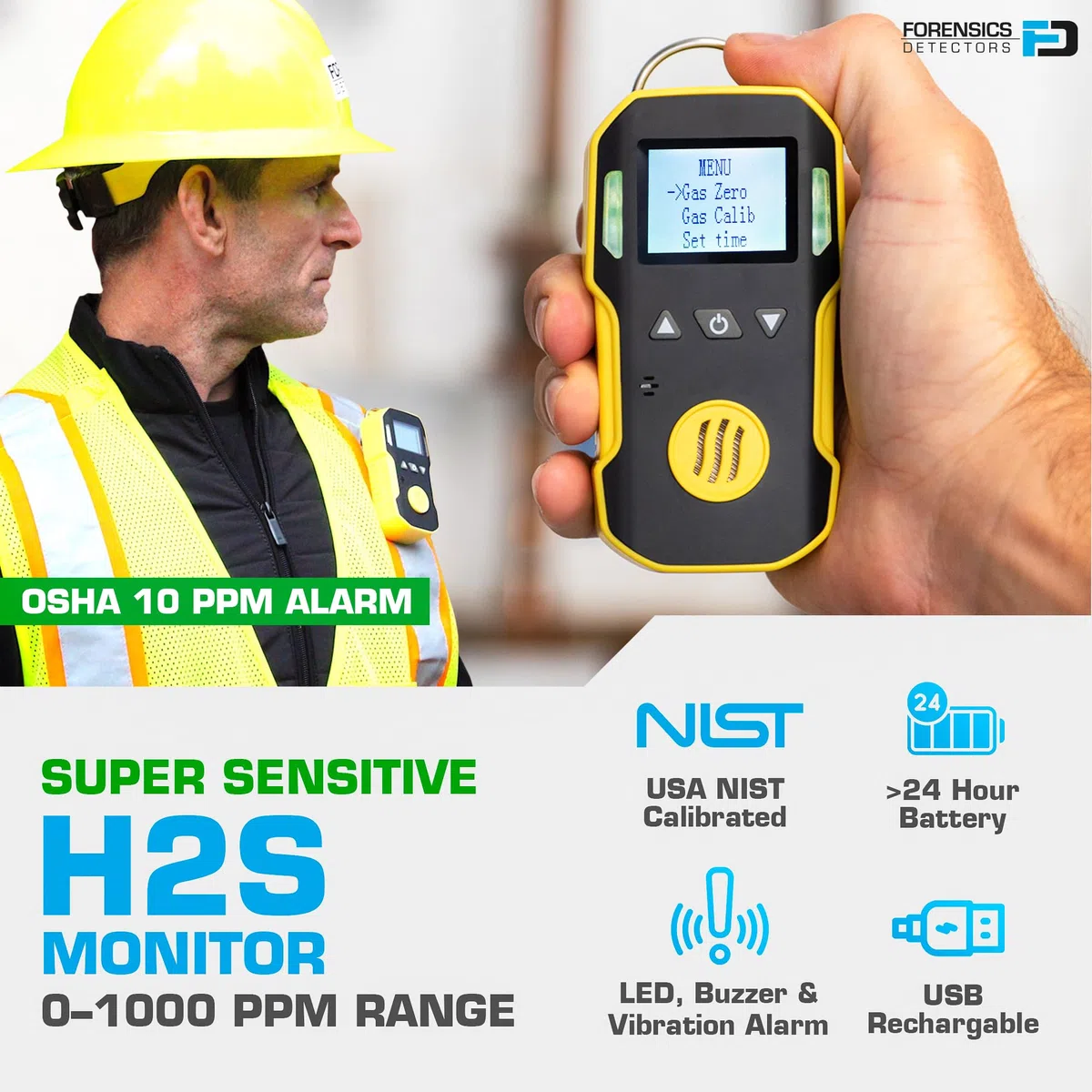 FORENSICS Solfuro di idrogeno H2S rilevatore tester