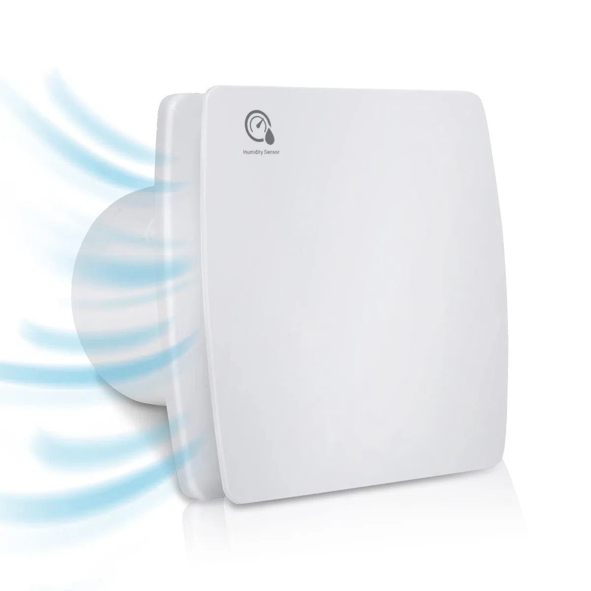 Randaco Confezione da 2 ventilatori da bagno 100 mm con sensore di umidità - Ventilatore estrattore d'aria regolabile con timer - Ventilatore murale silenzioso per bagno, servizi igienici
