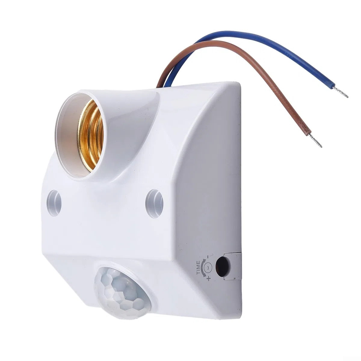 Presa con sensore di movimento compatibile con lampadine E27, tecnologia sensore PIR, campo di rilevamento 3 8 metri, angolo di rilevamento di 120 gradi, tensione AC110 240V