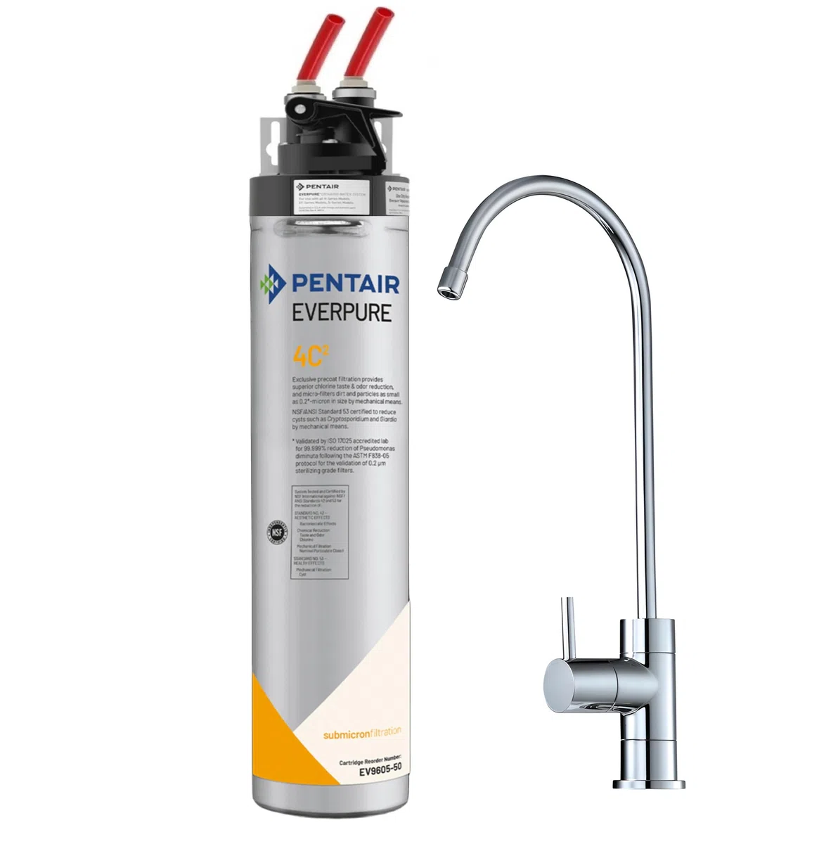 Depuratore Acqua Everpure 4C2 0,2 Micron con Rubinetto 1 Via