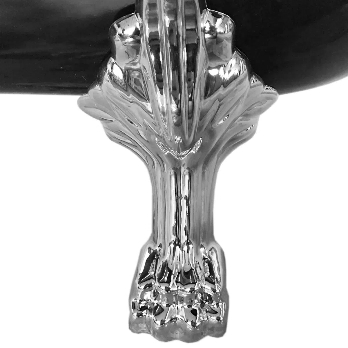 VASCA DA BAGNO INSTALLAZIONE LIBERA EPOCA RETRÓ Margherita Nera Piedi Argento 170x80 cm
