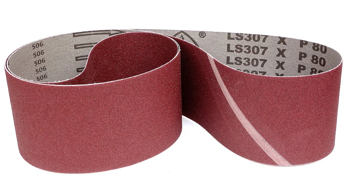 Nastro abrasivo LS307X – 100 x 2000 mm – Media P60 – 5 pezzi – per legno e metallo – base tessuto semi-flessibile resistente allo strappo – Nastri abrasivi professionali per smerigliatrici