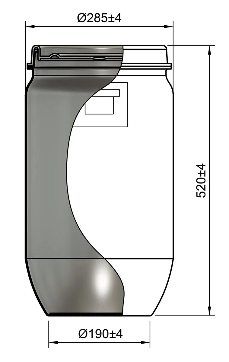 DUST COMMANDER P30 - Kit in plastica 30 litro