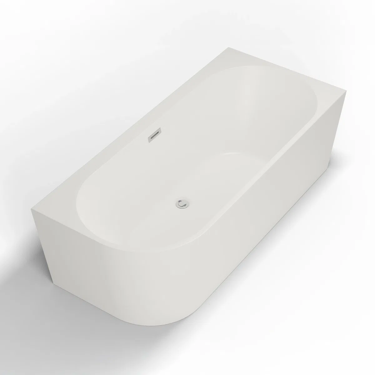 SPALINA CAPRI DROITE - Vasca freestanding a parete Destra L 170 x l 76 cm