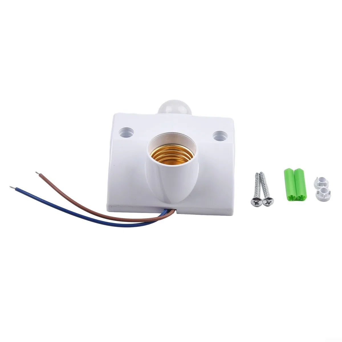Presa con sensore di movimento compatibile con lampadine E27, tecnologia sensore PIR, campo di rilevamento 3 8 metri, angolo di rilevamento di 120 gradi, tensione AC110 240V