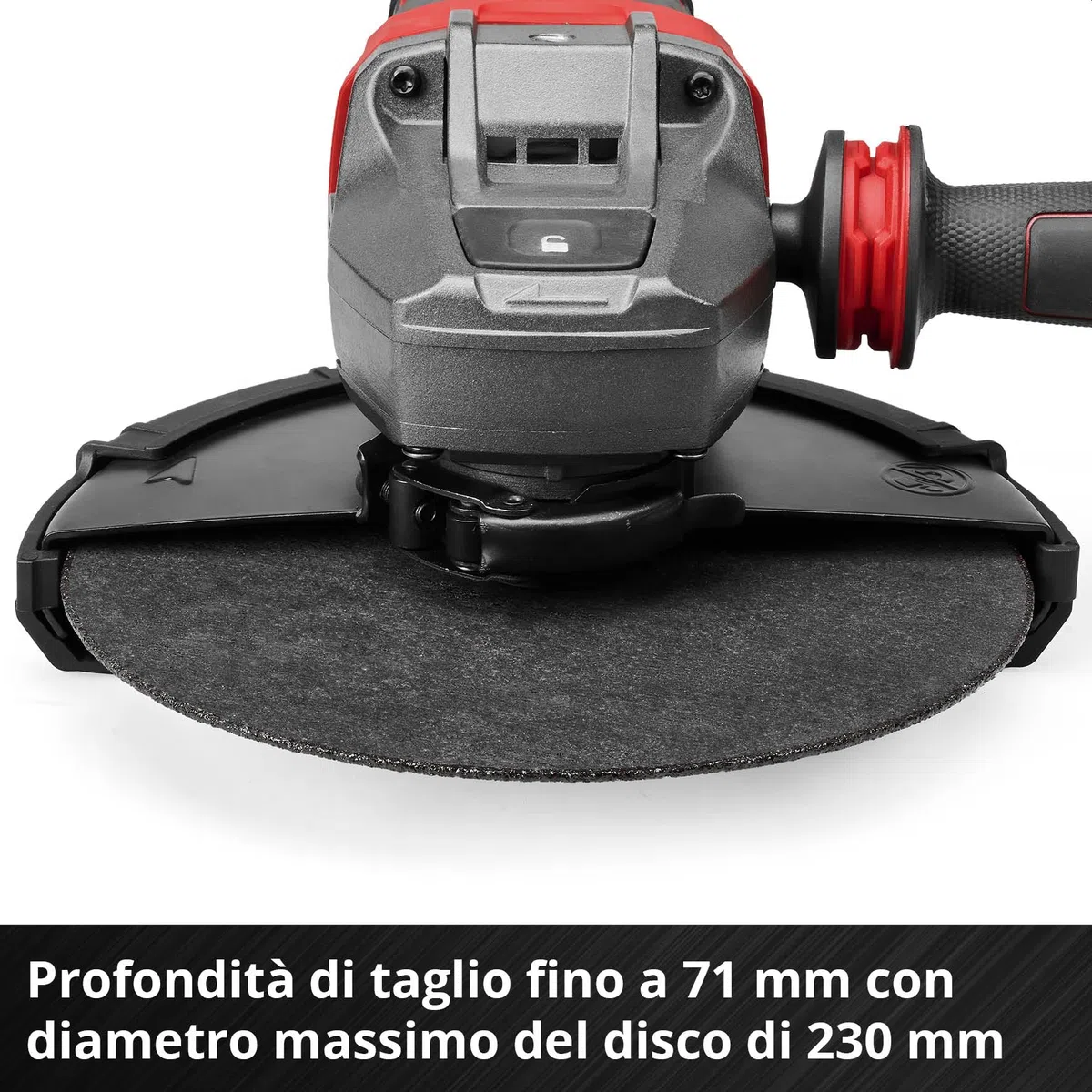 Einhell Professional TP-AG 230/2400, smerigliatrice angolare (2400 W, disco Ø 230 mm, profondità di taglio 71 mm, impugnatura girevole, antivibrazione, protezione da taglio, senza disco da taglio)