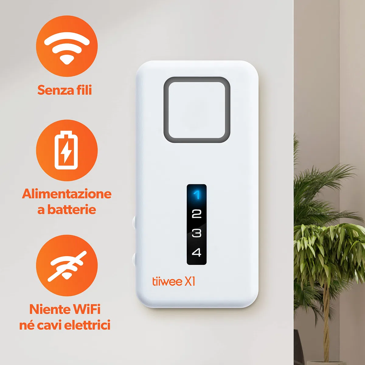 tiiwee Sistema di Allarme per Porte e Finestre - Sistema di Sicurezza con Potente Sirena, 4 Sensori per Porte e Finestre e 2 Telecomandi - Protezione Antieffrazione Casa, Appartamento, Garage