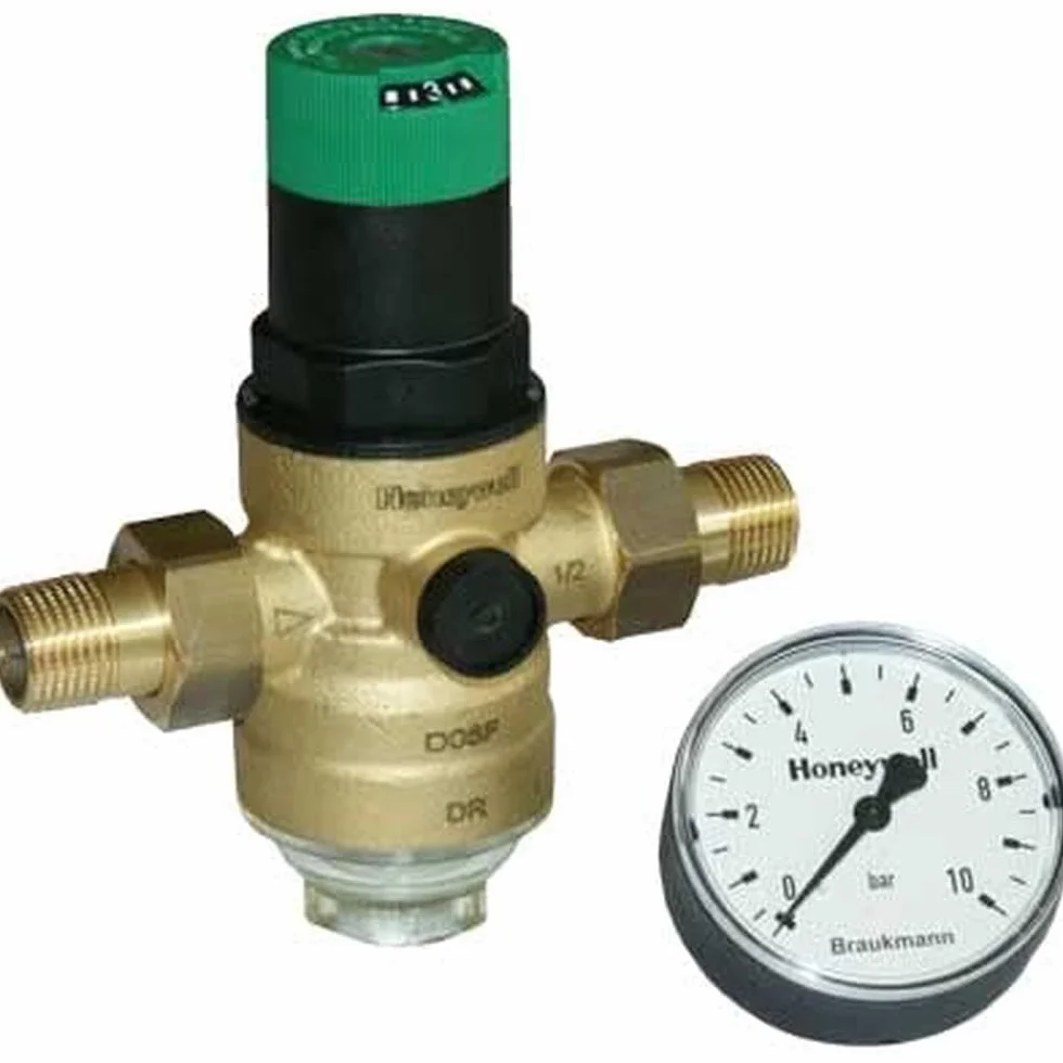 Honeywell RIDUTTORE DI PRESSIONE CON FILTRO E VETRO TRASPARENTE - 3/4" - TMAX 40ºC - PE 16 BAR - PS 1,5-6 BAR - KVS 3,1 - D06F-3/4A
